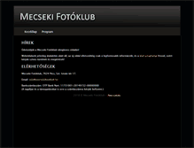 Tablet Screenshot of mecsekifotoklub.hu